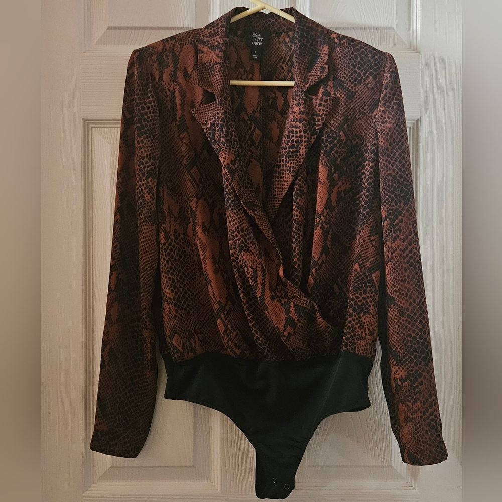 Bar III Snake Print Bodysuit